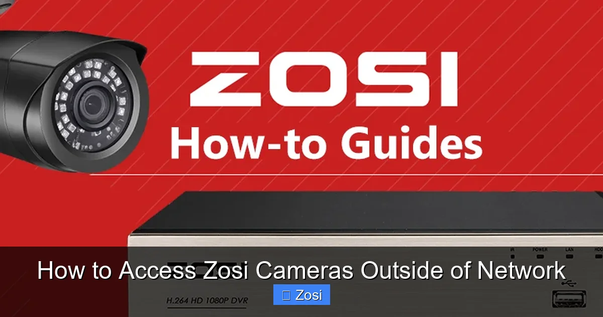 How to Access Zosi Cameras Outside of Network
