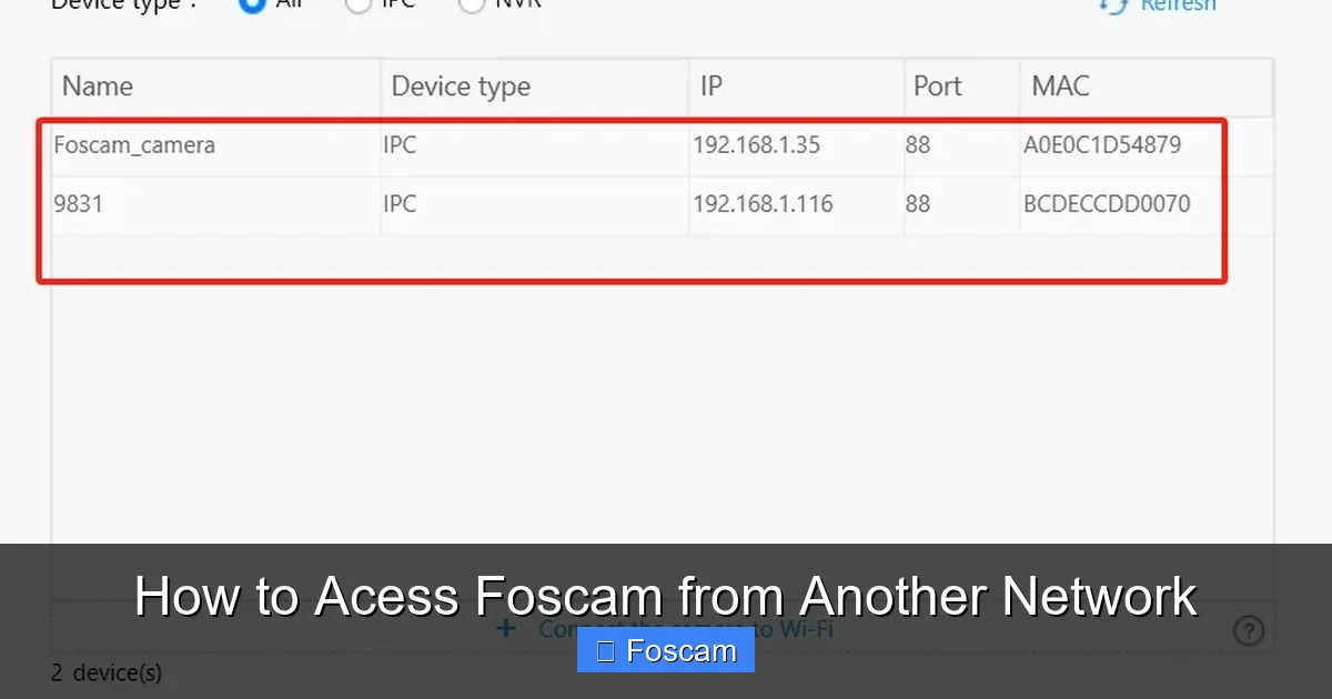 How to Acess Foscam from Another Network