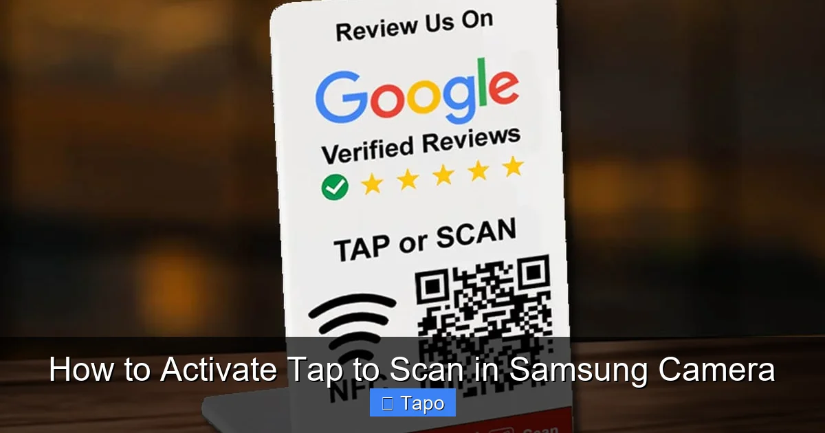 How to Activate Tap to Scan in Samsung Camera