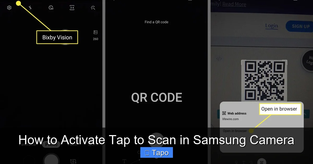 How to Activate Tap to Scan in Samsung Camera