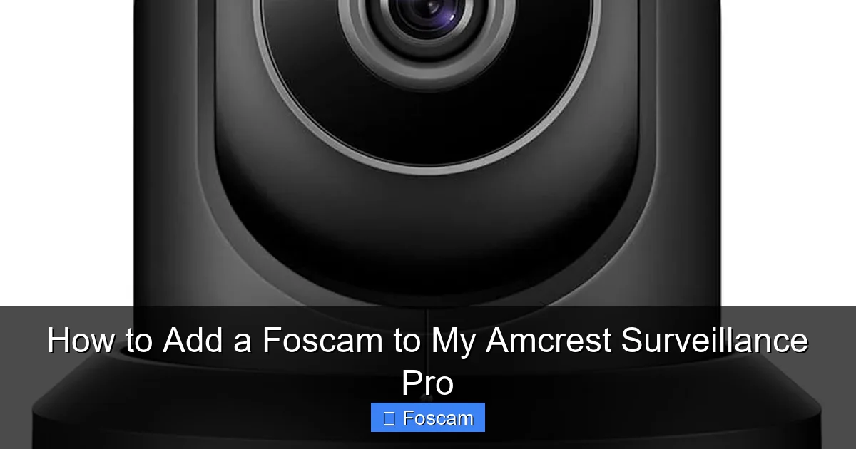 How to Add a Foscam to My Amcrest Surveillance Pro