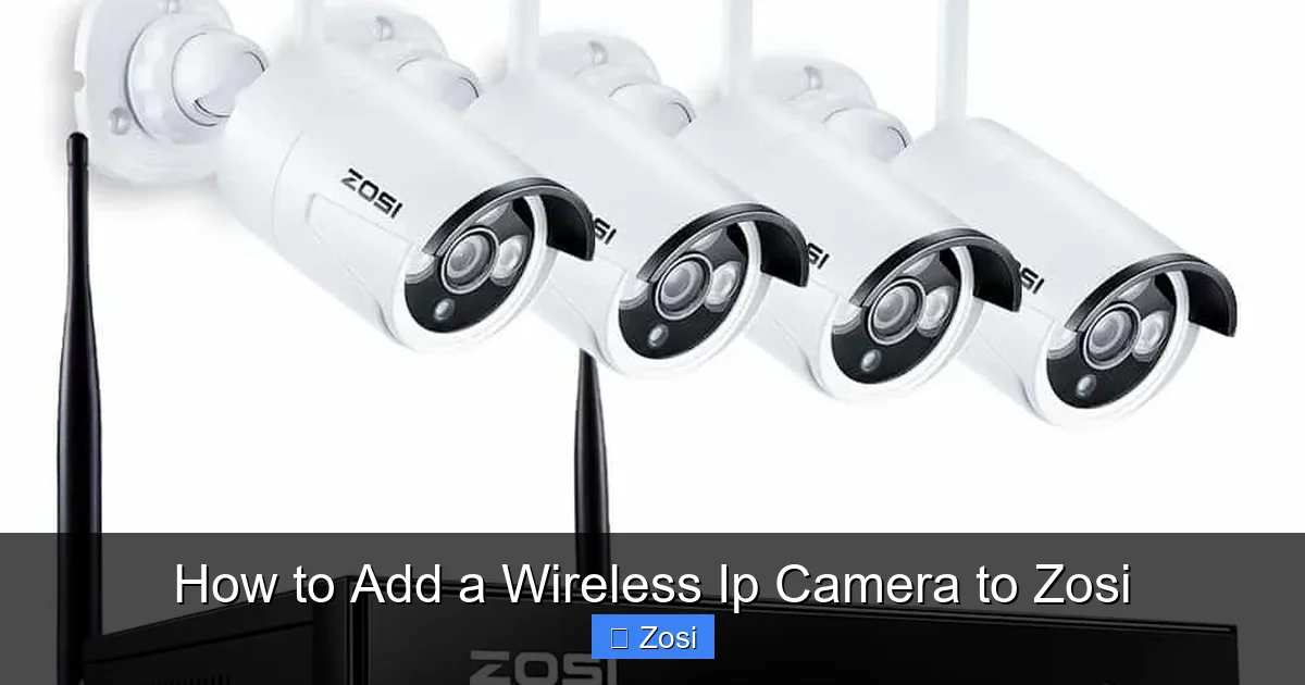 How to Add a Wireless Ip Camera to Zosi