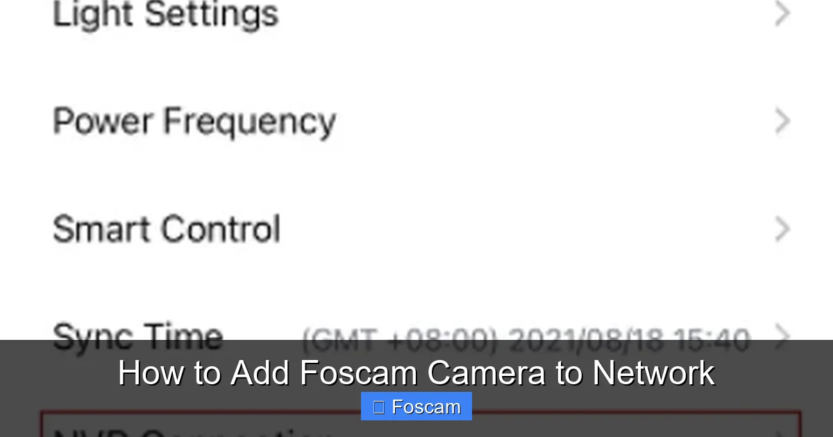How to Add Foscam Camera to Network