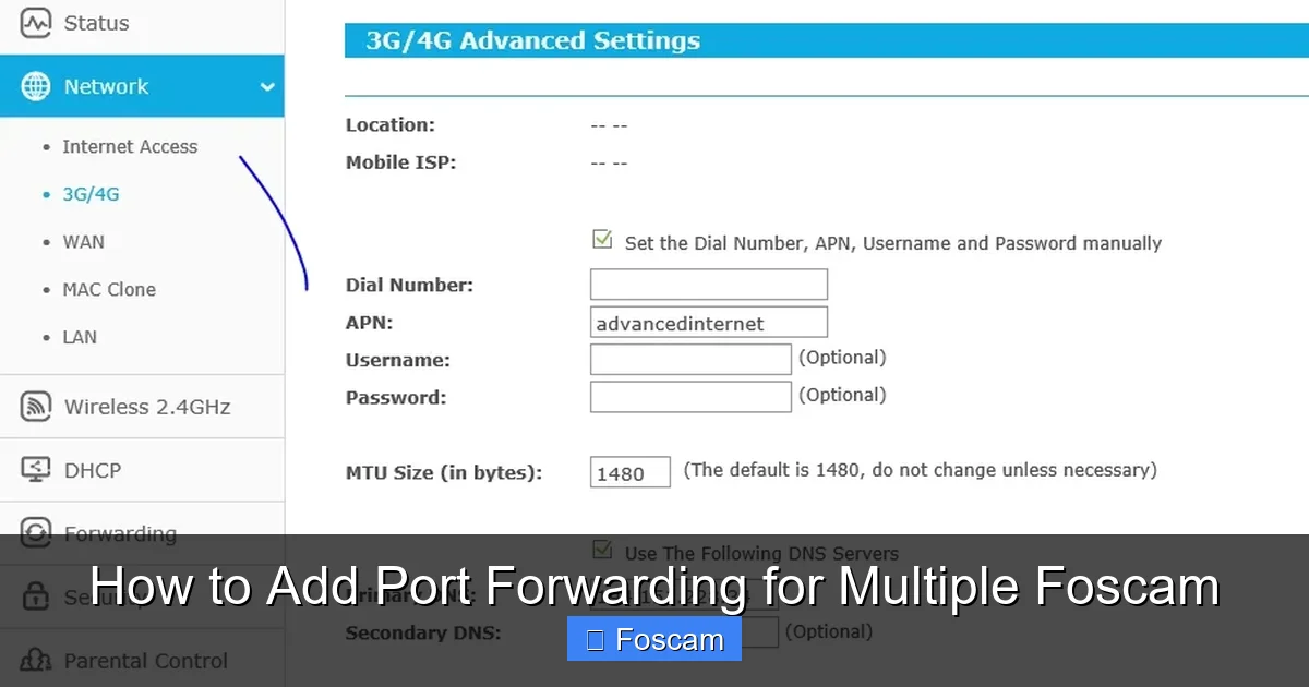 How to Add Port Forwarding for Multiple Foscam