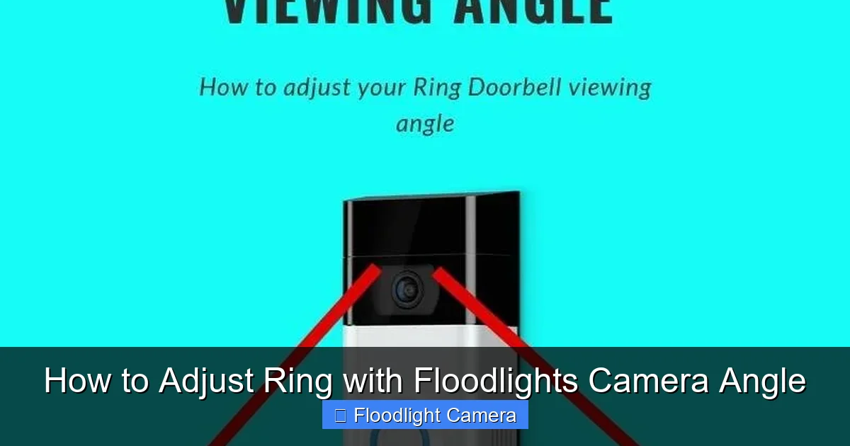 How to Adjust Ring with Floodlights Camera Angle