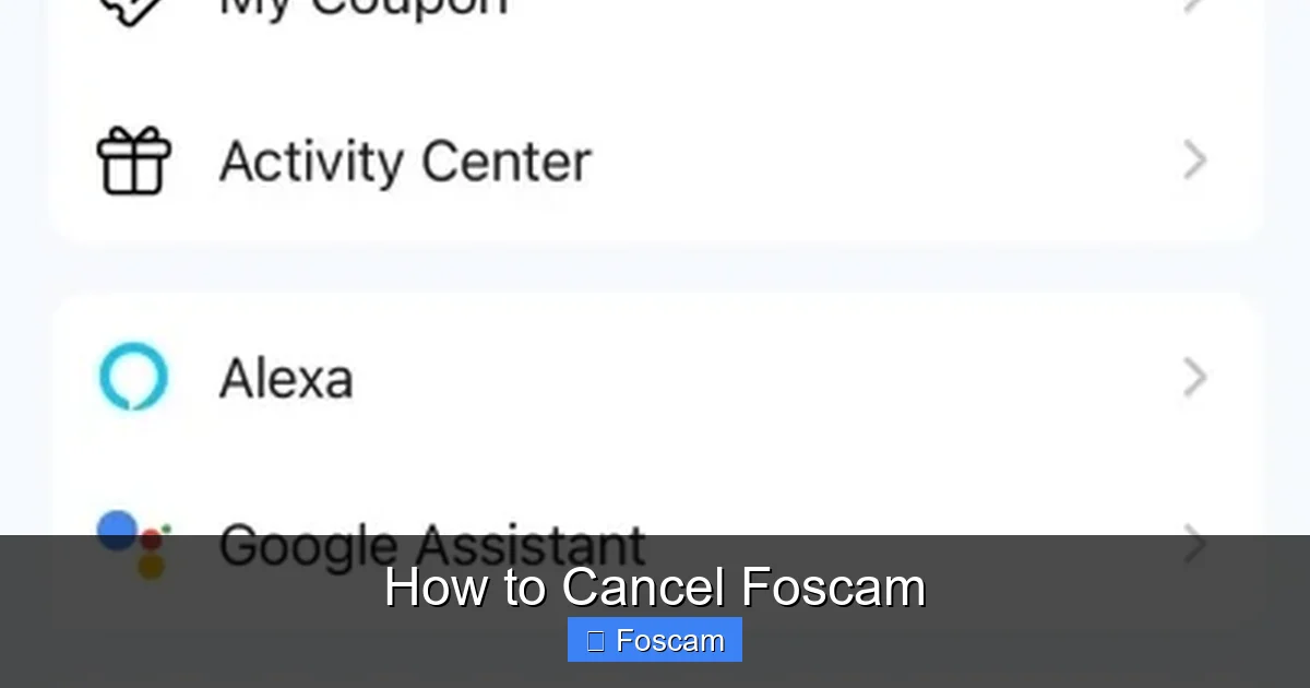 How to Cancel Foscam