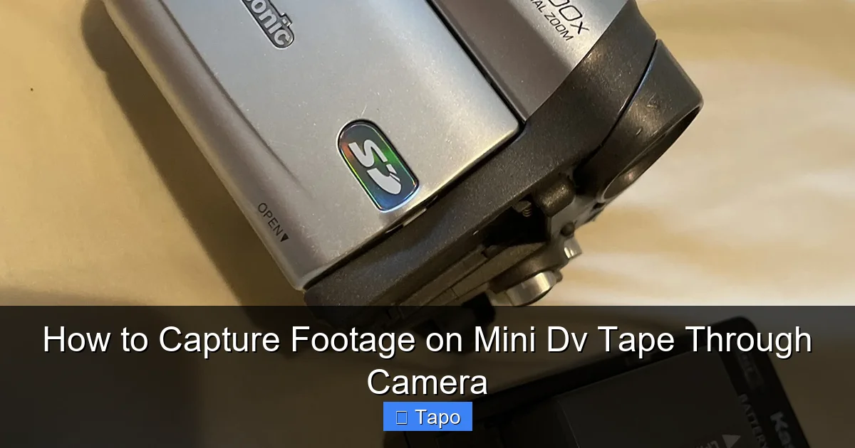 How to Capture Footage on Mini Dv Tape Through Camera