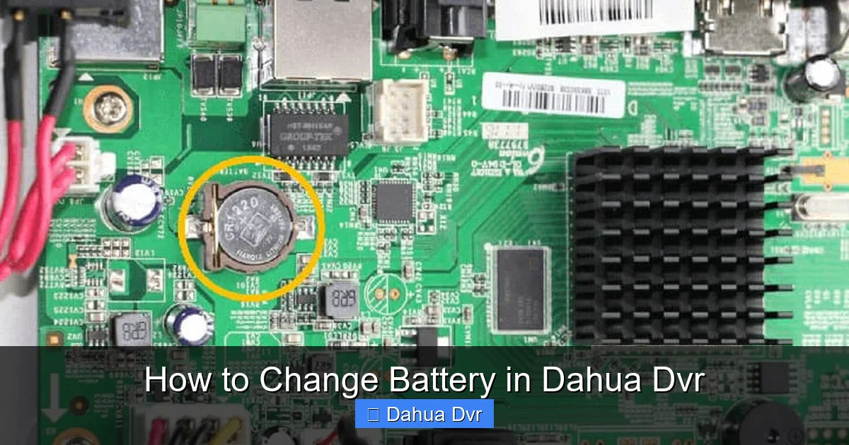 How to Change Battery in Dahua Dvr