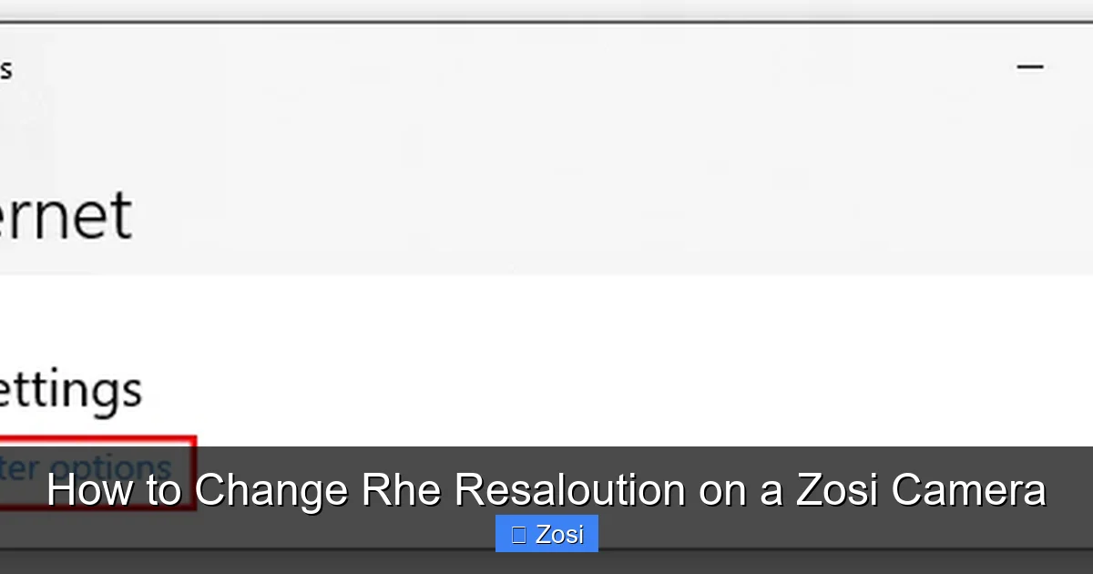 How to Change Rhe Resaloution on a Zosi Camera