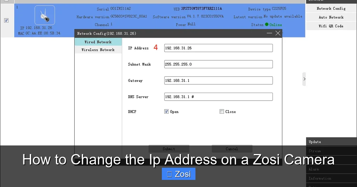 How to Change the Ip Address on a Zosi Camera