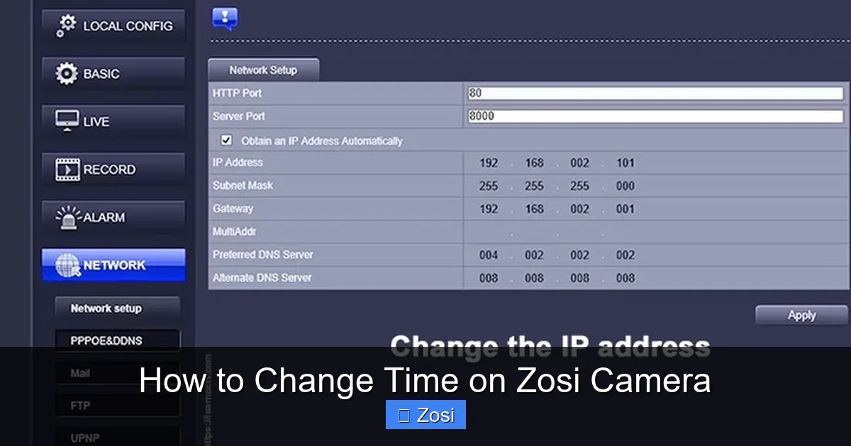 How to Change Time on Zosi Camera
