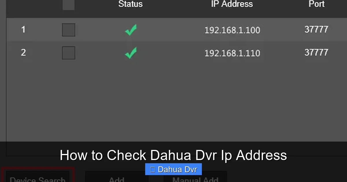 How to Check Dahua Dvr Ip Address