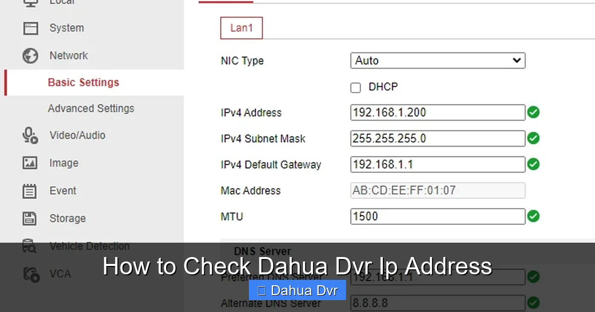 How to Check Dahua Dvr Ip Address