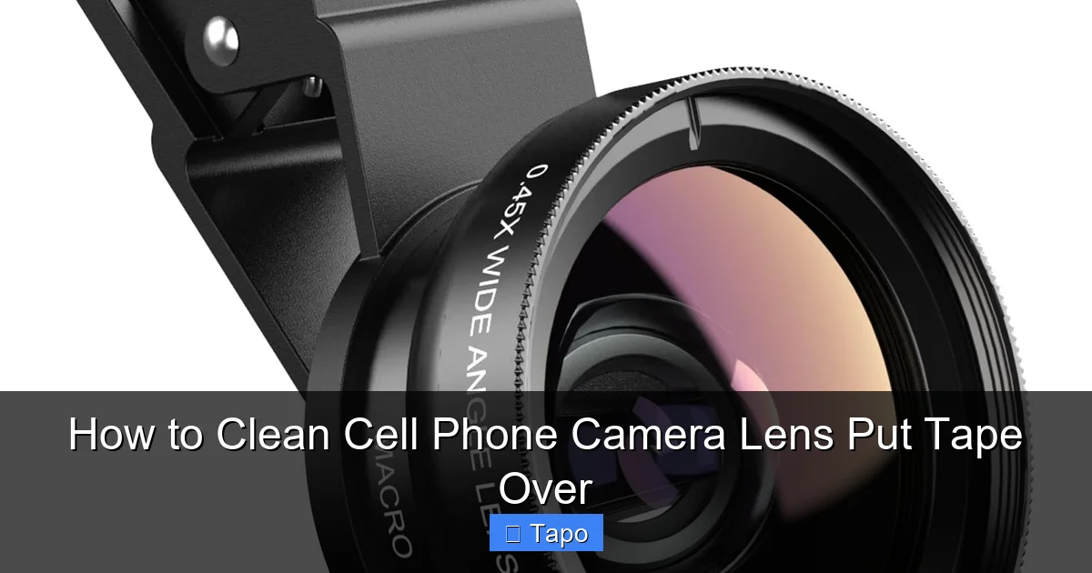 How to Clean Cell Phone Camera Lens Put Tape Over