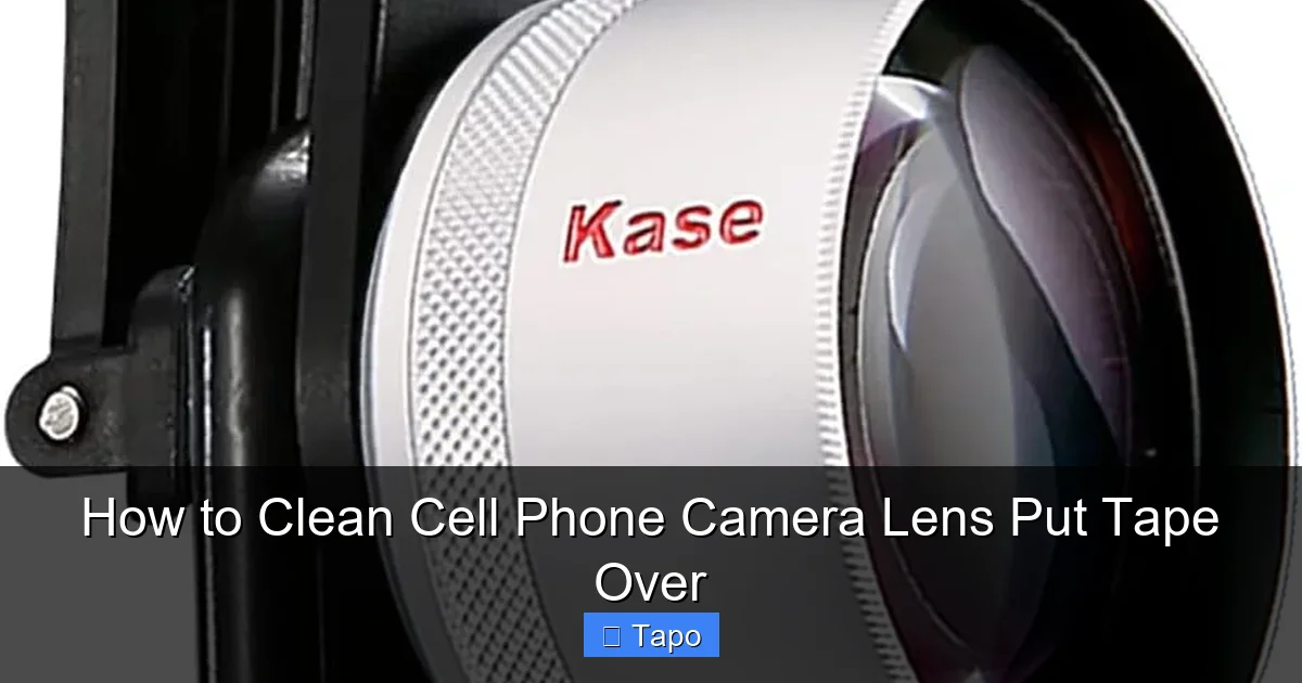 How to Clean Cell Phone Camera Lens Put Tape Over