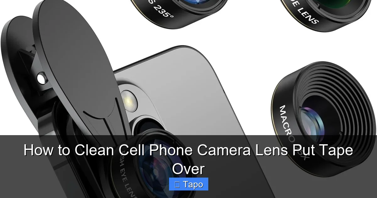 How to Clean Cell Phone Camera Lens Put Tape Over