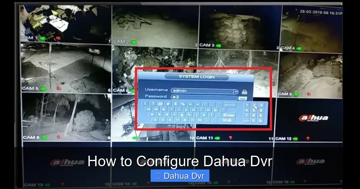How to Configure Dahua Dvr