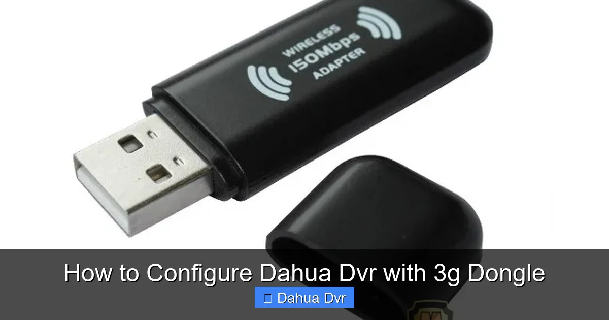 How to Configure Dahua Dvr with 3g Dongle
