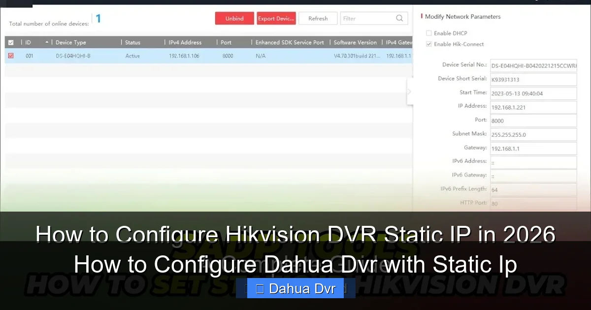 How to Configure Dahua Dvr with Static Ip