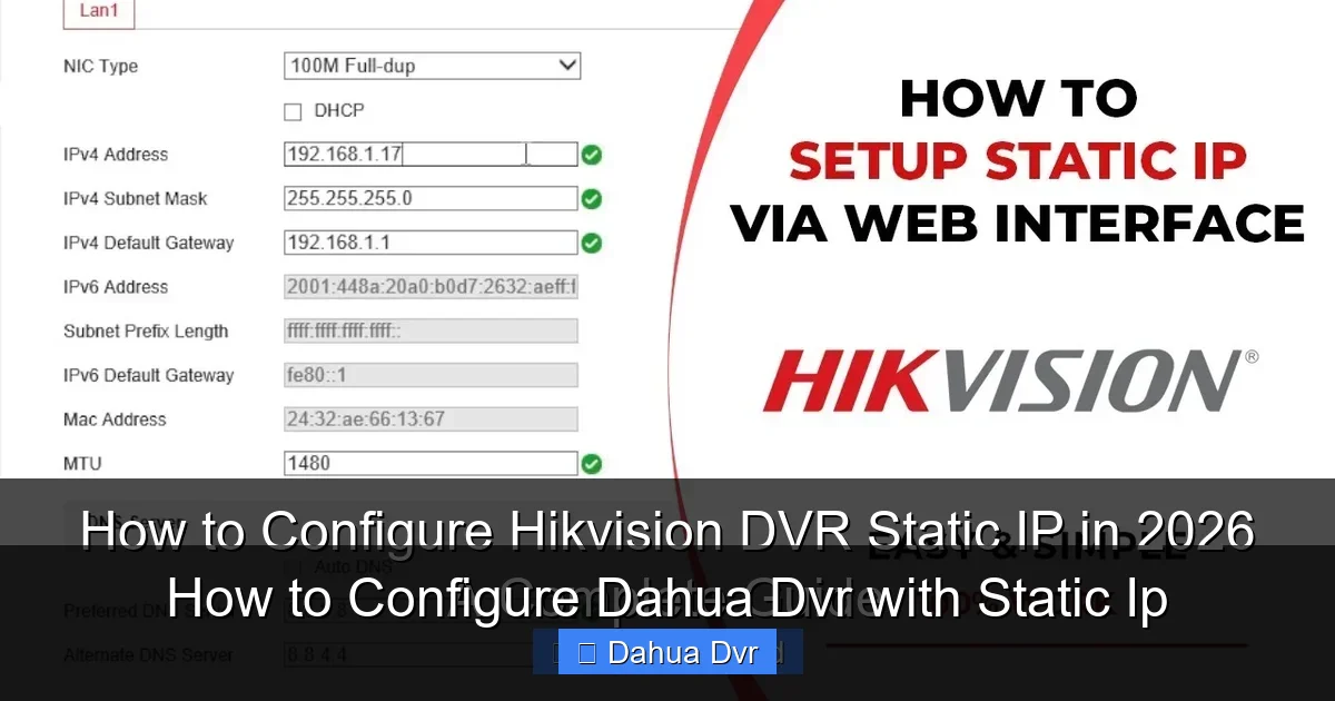 How to Configure Dahua Dvr with Static Ip