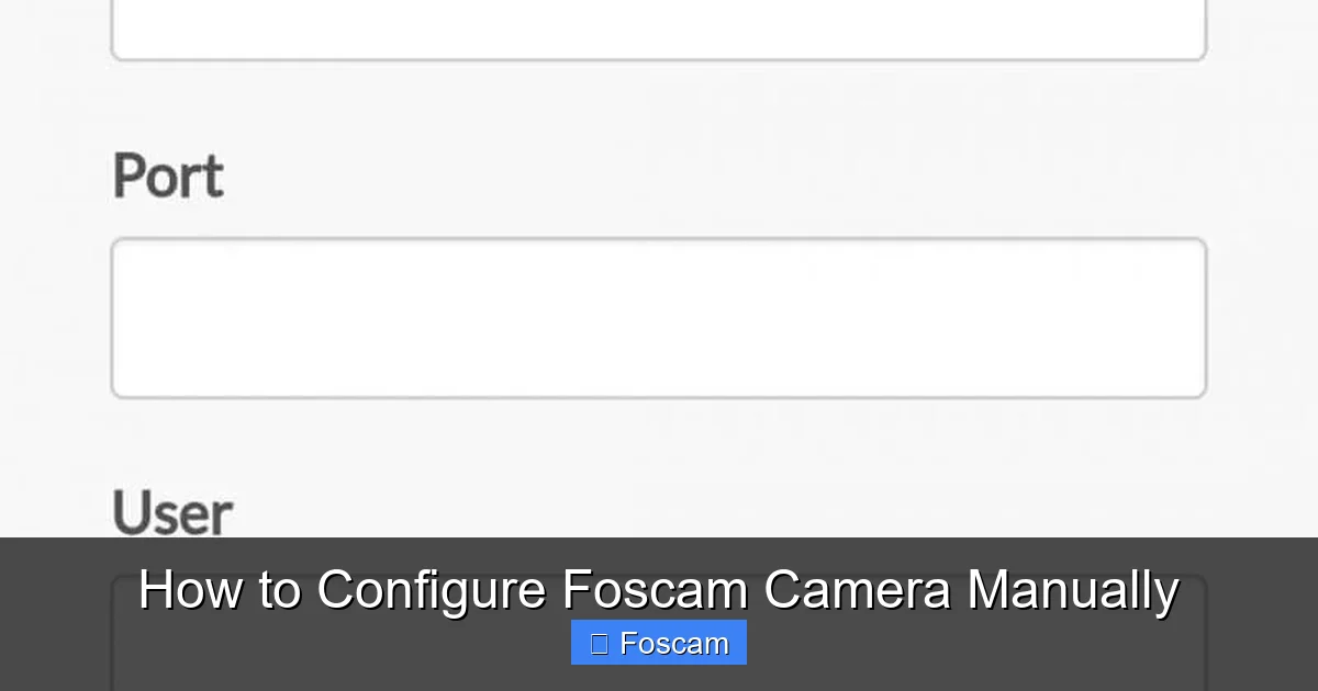 How to Configure Foscam Camera Manually