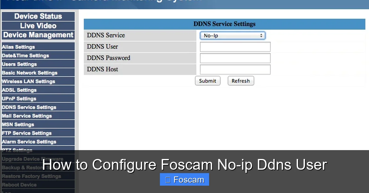 How to Configure Foscam No-ip Ddns User