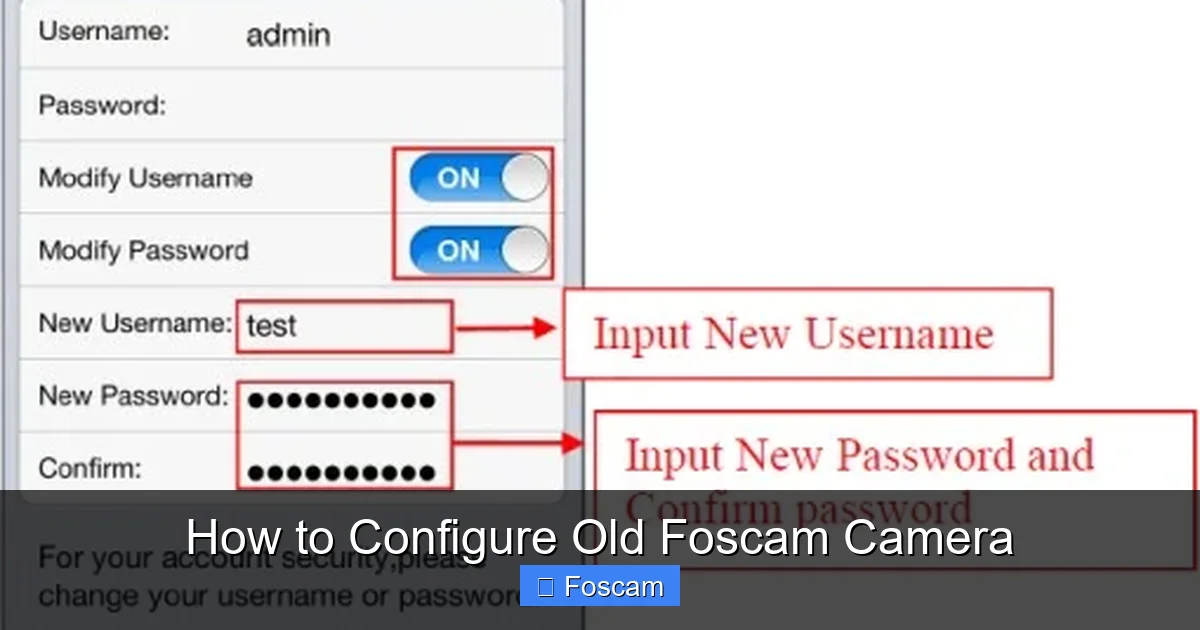 How to Configure Old Foscam Camera