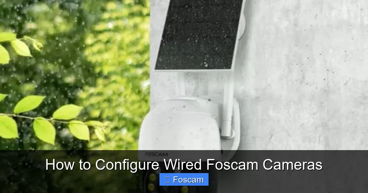 How to Configure Wired Foscam Cameras