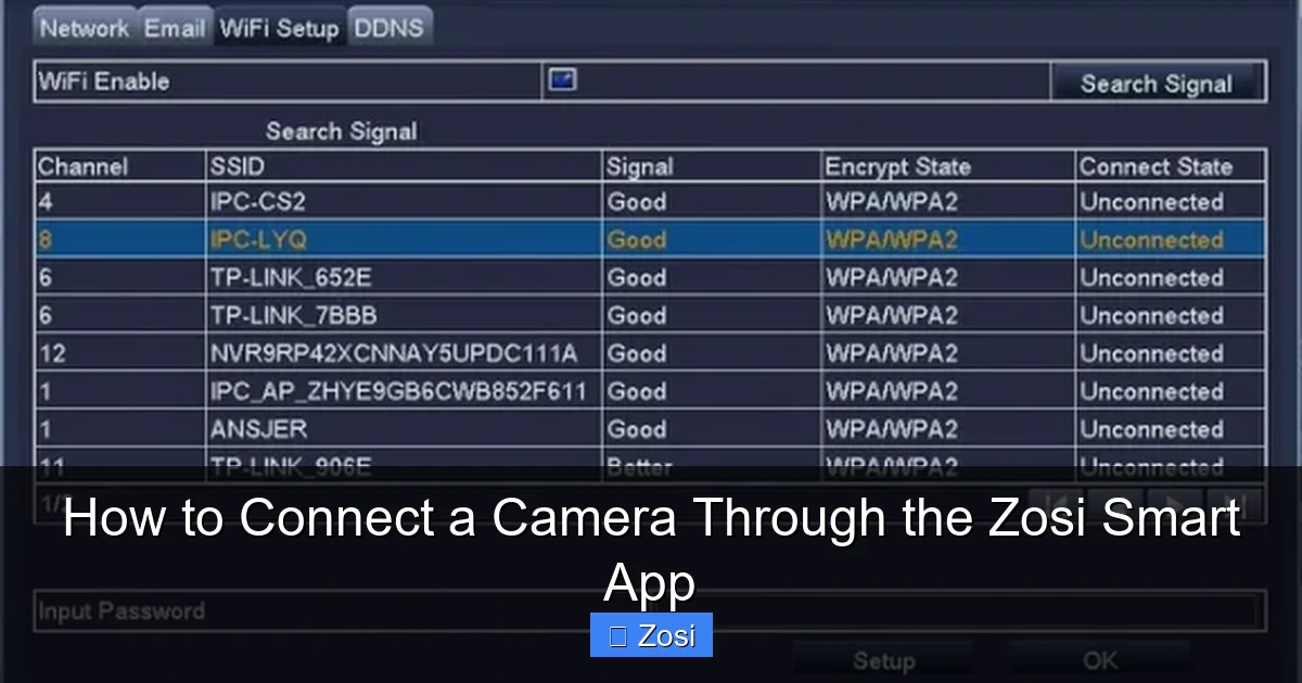 How to Connect a Camera Through the Zosi Smart App