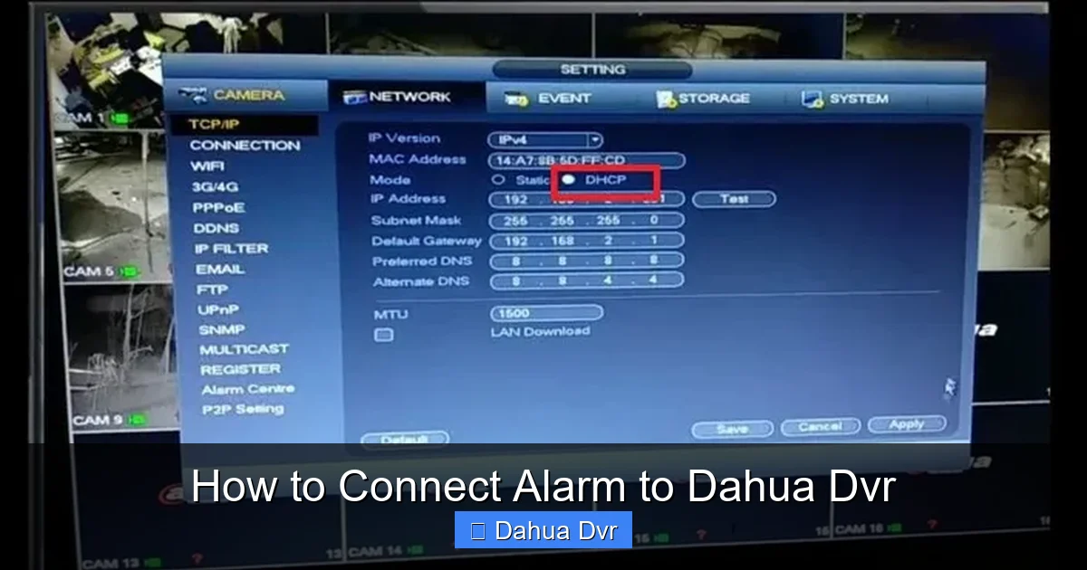 How to Connect Alarm to Dahua Dvr