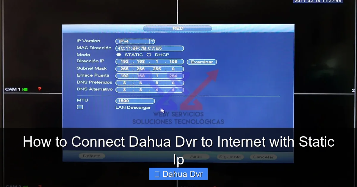 How to Connect Dahua Dvr to Internet with Static Ip