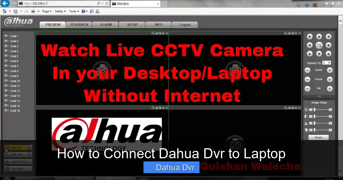 How to Connect Dahua Dvr to Laptop