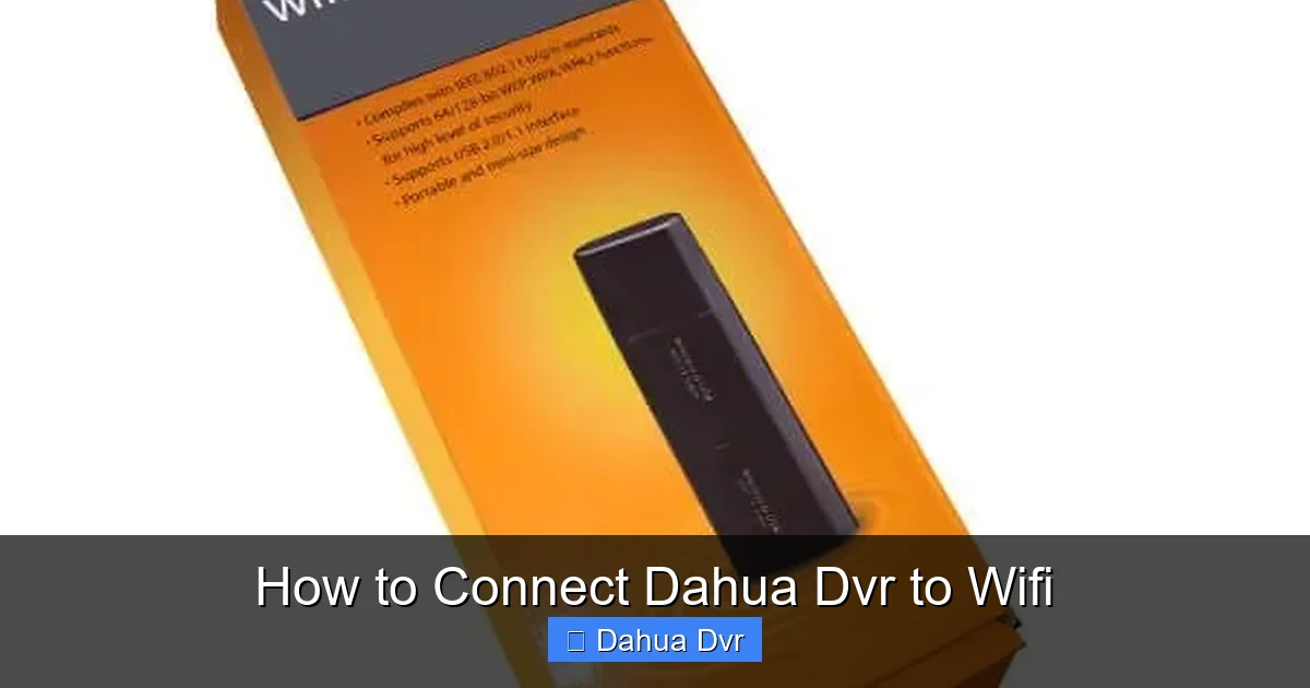 How to Connect Dahua Dvr to Wifi