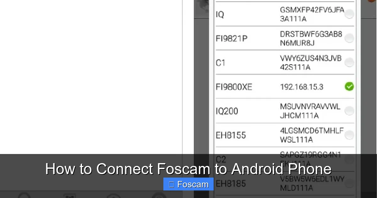 How to Connect Foscam to Android Phone