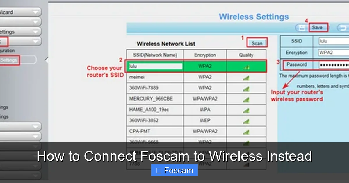 How to Connect Foscam to Wireless Instead
