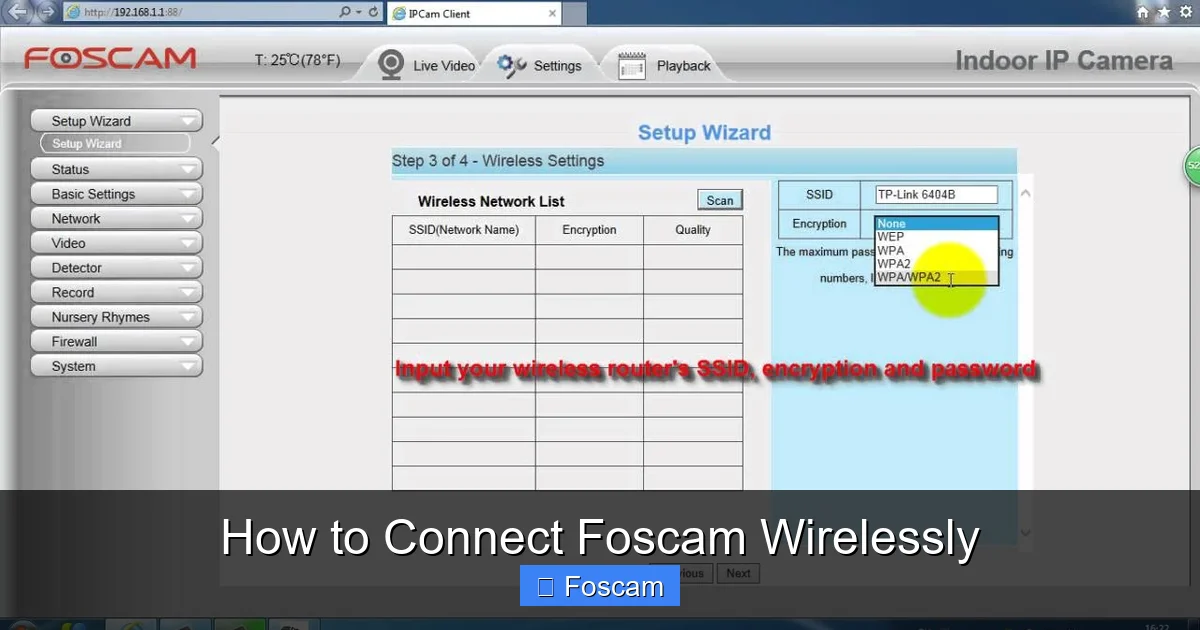How to Connect Foscam Wirelessly