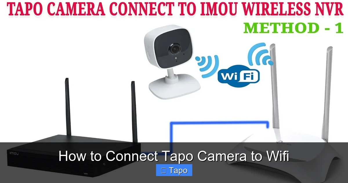 How to Connect Tapo Camera to Wifi