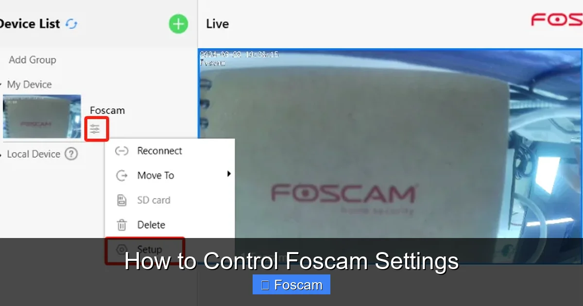 How to Control Foscam Settings