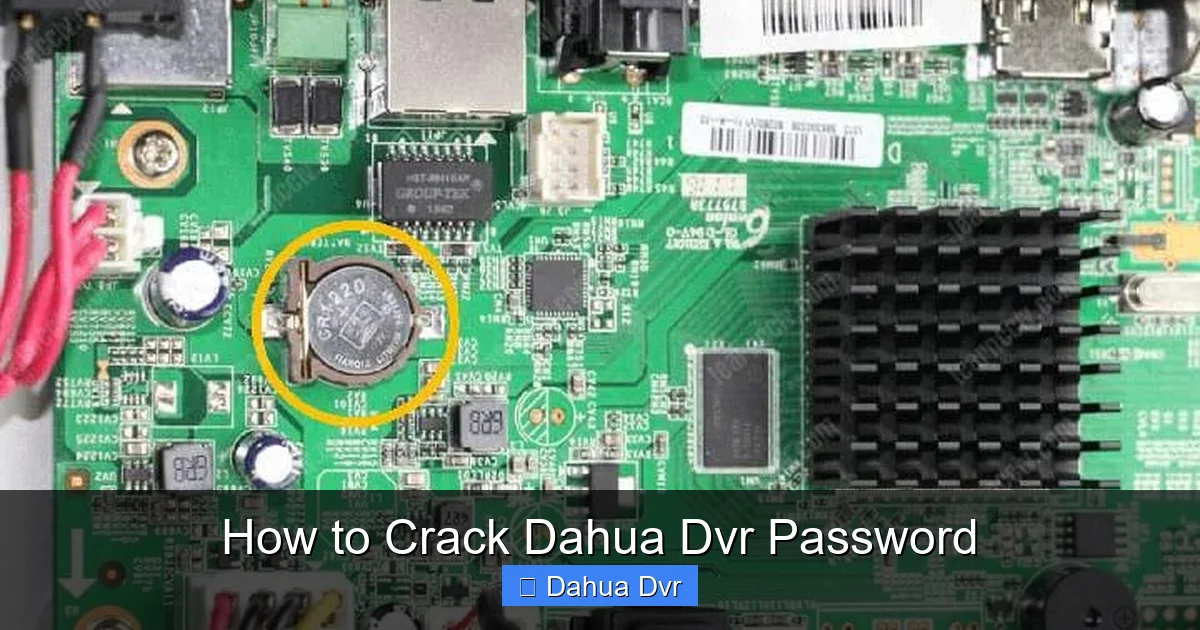 How to Crack Dahua Dvr Password