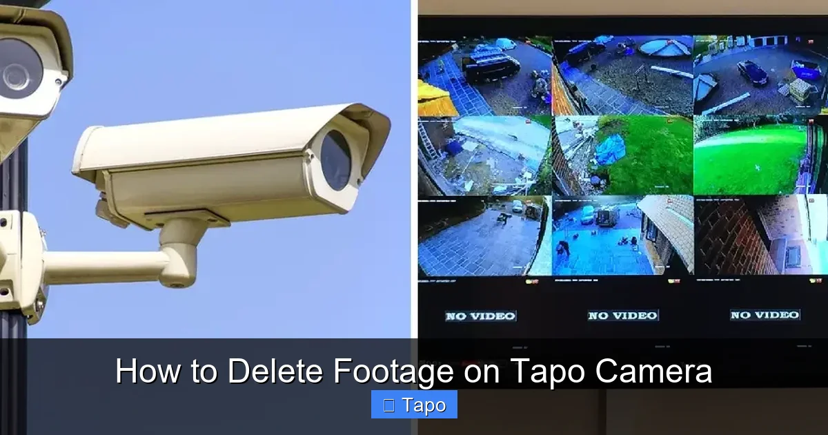 How to Delete Footage on Tapo Camera