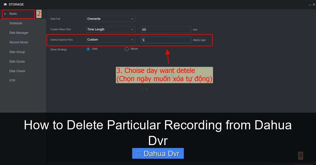 How to Delete Particular Recording from Dahua Dvr