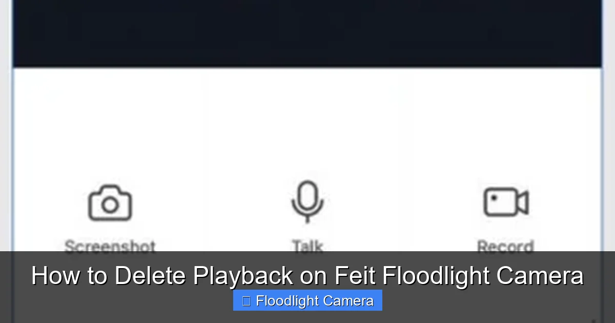 How to Delete Playback on Feit Floodlight Camera