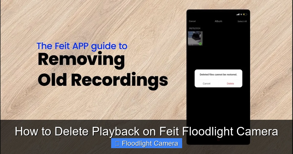 How to Delete Playback on Feit Floodlight Camera