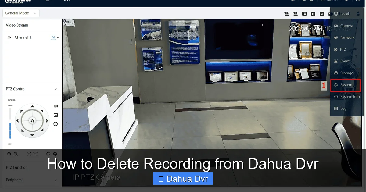 How to Delete Recording from Dahua Dvr