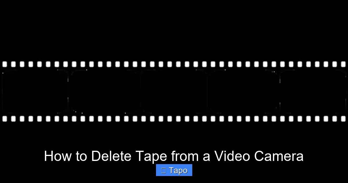 How to Delete Tape from a Video Camera