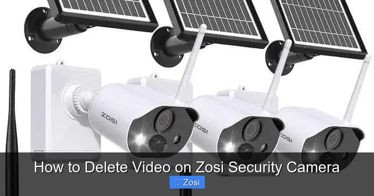 How to Delete Video on Zosi Security Camera