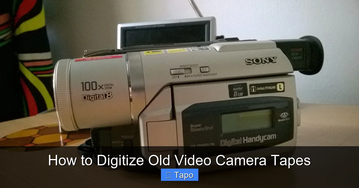 How to Digitize Old Video Camera Tapes