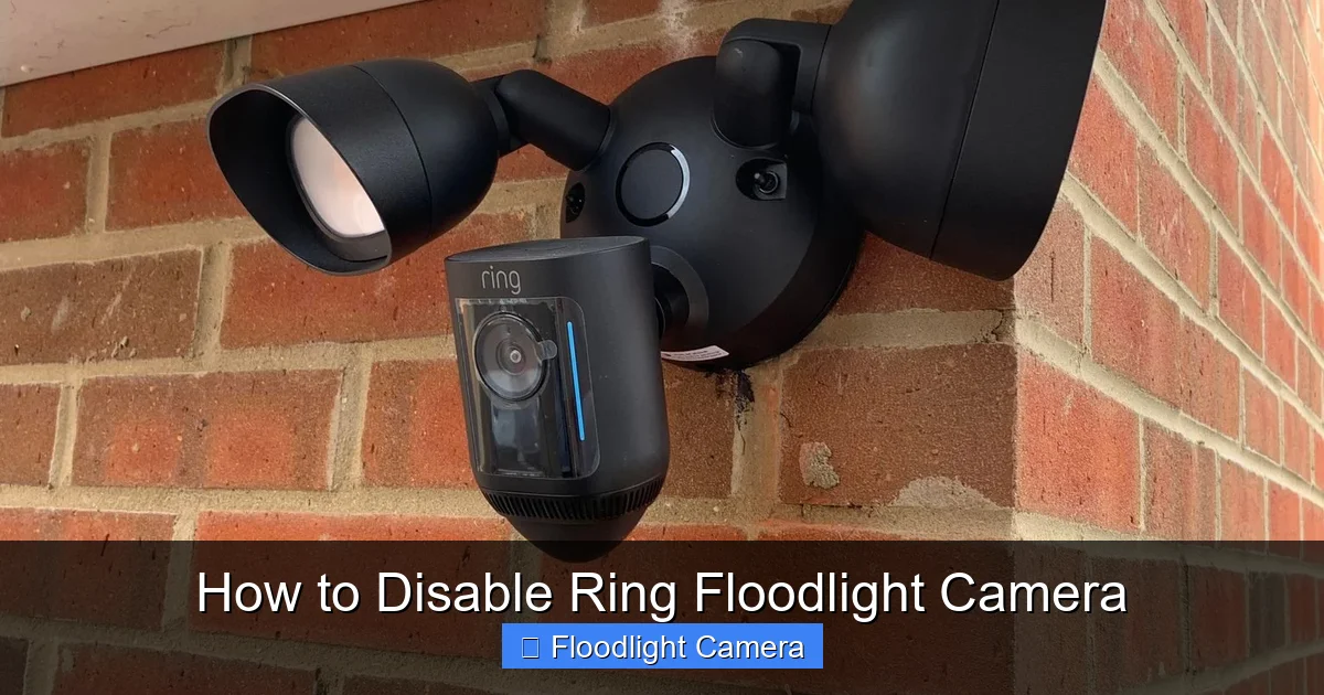 How to Disable Ring Floodlight Camera