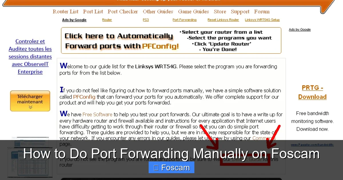 How to Do Port Forwarding Manually on Foscam