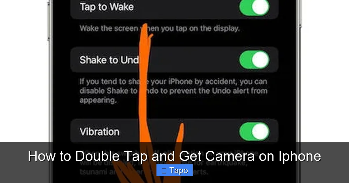 How to Double Tap and Get Camera on Iphone